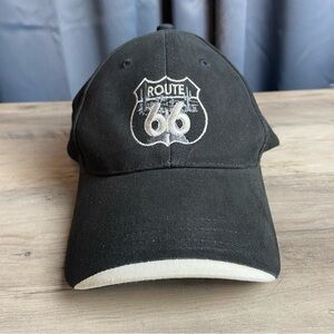 Route 66 Black Cap, adjustable Baseball Hat‎